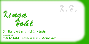 kinga hohl business card